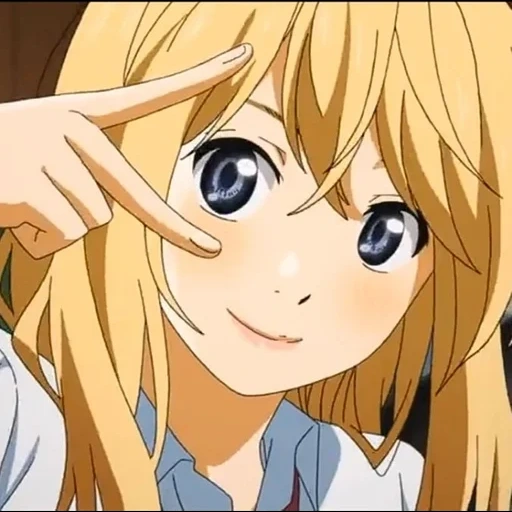 menina anime, kaori miyazono, miyano, animação miyano kaoru, sua mentira em abril