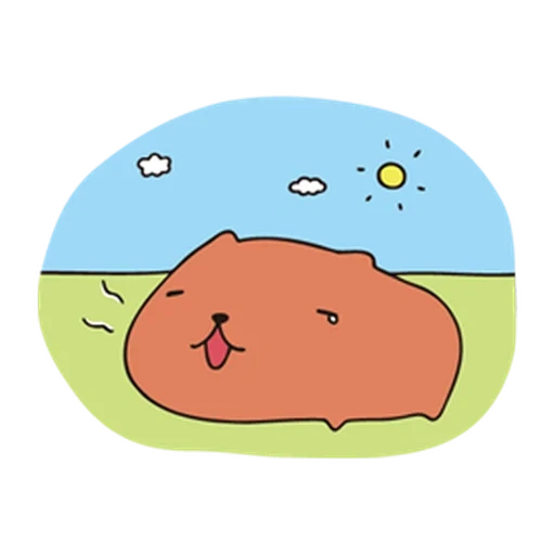 hamster, funny, capybara, capybara art, capybara mountain animation