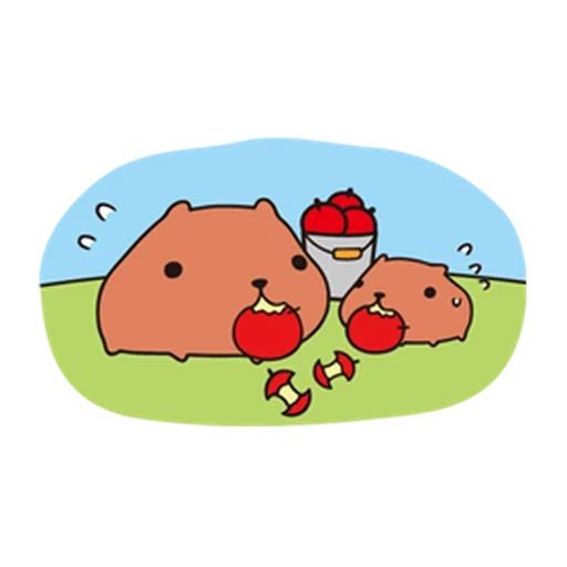 clipart, capybara, capybara co, sahabat, anime kapibara-san