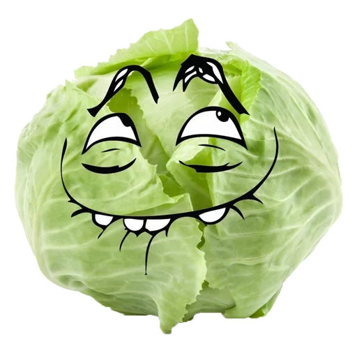 chou, mème de chou, chou maléfique, cabbage drôle