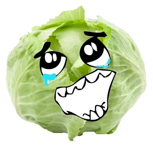 cabbage, cabbage face, funny cabbage, cheerful cabbage, cabbage