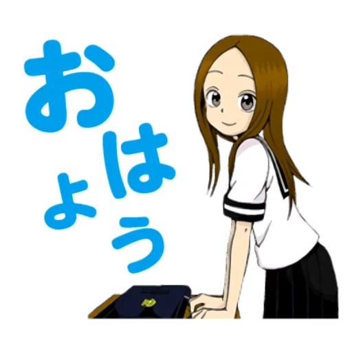 takamida, anime girl, personnages d'anime, patterns d'anime mignons, fille de bande dessinée en mouvement