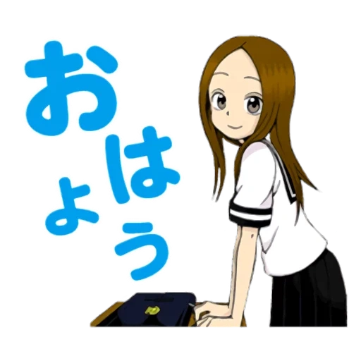 takagita, anime girl, cartoon characters, lovely cartoon pattern, cartoon girl