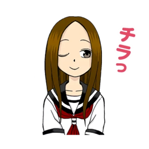 girl, takagita, anime girl, cartoon is cute, anime character pictures