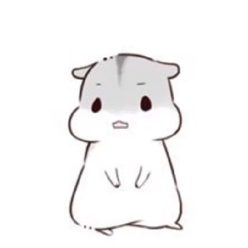 hamster fofo, hamster de esboço, artes de hamster, esboço de hamster fofo, esboço de hamster fofo