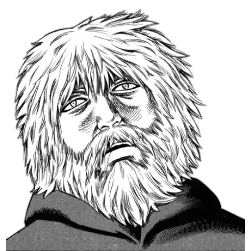 jenggot, manusia, jantan, vinland saga, saga tentang vinland priest