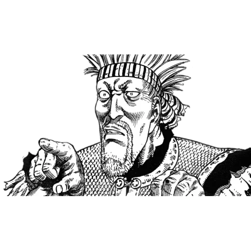 raja, manusia, ilustrasi, vinland torkel, vinland saga torkel