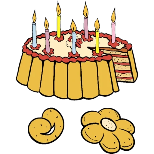 торт, шаблон торта, торт 4 свечами, рисовашка торта, тортик тремя свечками