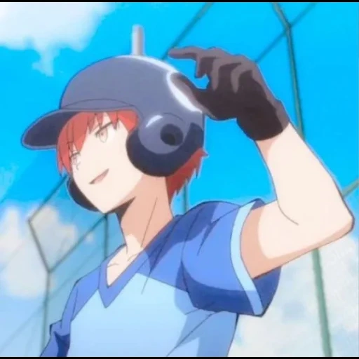 anime, karma animasi, anime boy, karakter anime, pemain baseball anime