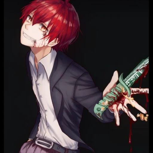 karma akabane, classe de assassinos de karma, classe de anime de assassinos, karuma class of killers, classe de anime de killers karma