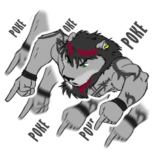 wolf free art, anime loup-garou, free le loup-garou, fury wolf fighter, werewolf le loup-garou