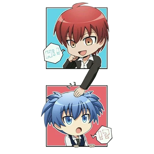 karma akabane, clase de asesinos red cliff, karma nagisa chibi, clase de asesino de najib, clase asesina najisha red cliff