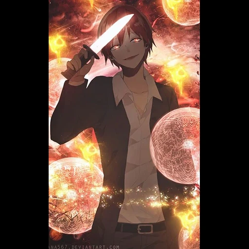 anime boy, killer, hachangguang kira, karma akabane art, animation art boy