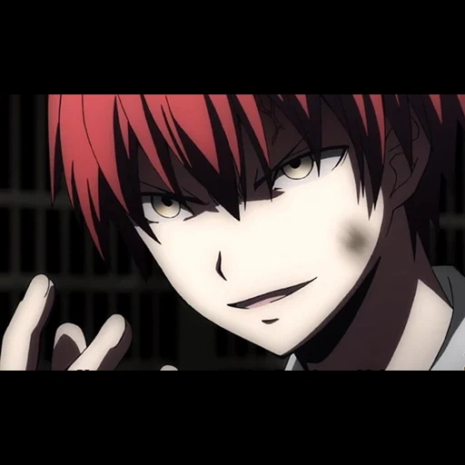 animação karma, akabane karma, kakabane, personagem de anime, karma akabane killer class