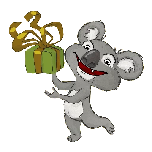 koala, souris de dessin animé, dessin animé de charbon, souris allemande, la souris est un dessin animé blanc