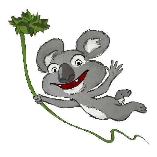 koala, souris d'enfants, souris clipart, souris de dessin animé, la souris est un dessin animé blanc