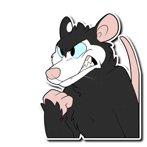 anime, furry drawings, ratigan olivia, furri form of a rat, great mouse detective ratigan