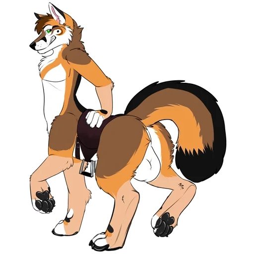 fox, fury 3, fox's butt, furry taur fox, fry wolf fox