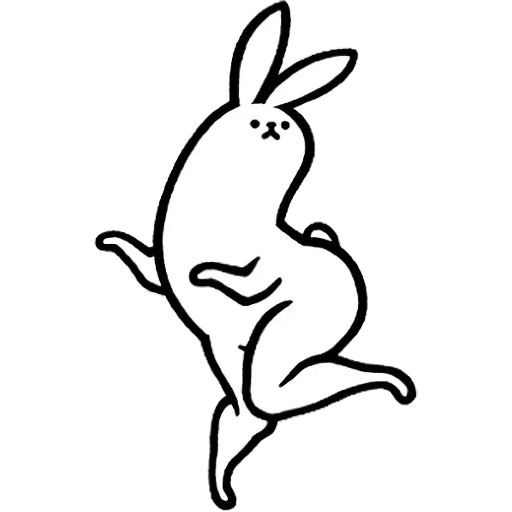 lapin, motif de lapin, lapin dansant, rabbit with the beautiful legs