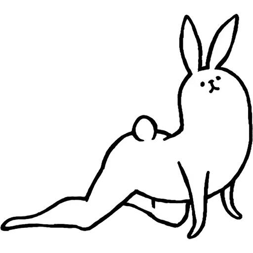 conejo, contorno de conejo, dibujo de conejo, el conejo de la plantilla, conejo con las hermosas piernas
