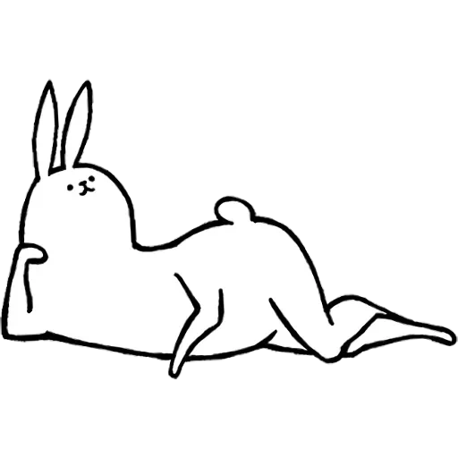 lapin, contour de lapin, motif de lapin