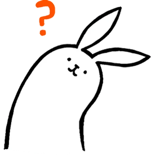 rabbit, кролик, рисунки срисовки кролик