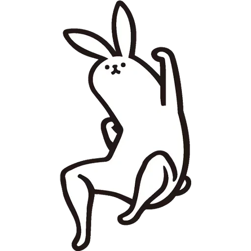 lapin, stickers lapin, lapin rose, rabbit with the beautiful legs