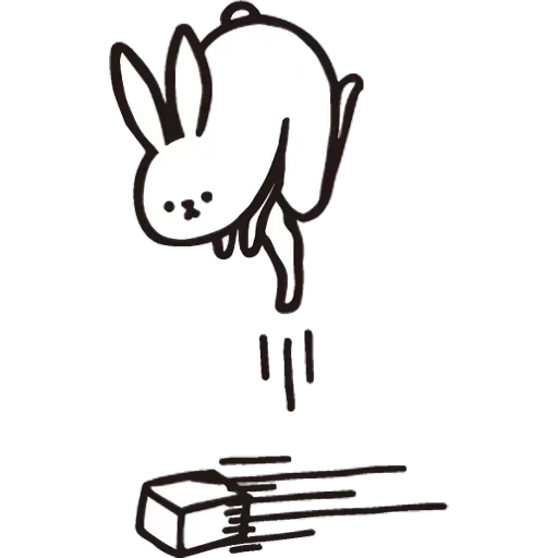 der kater, weißer hase, kaninchenzeichnung, tiny bunny ikone, kaninchen illustration