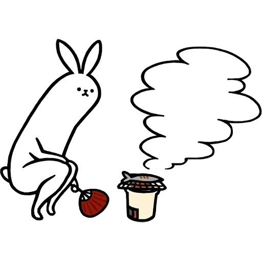 rabbit, кролик, кролик контур, кролик рисунок