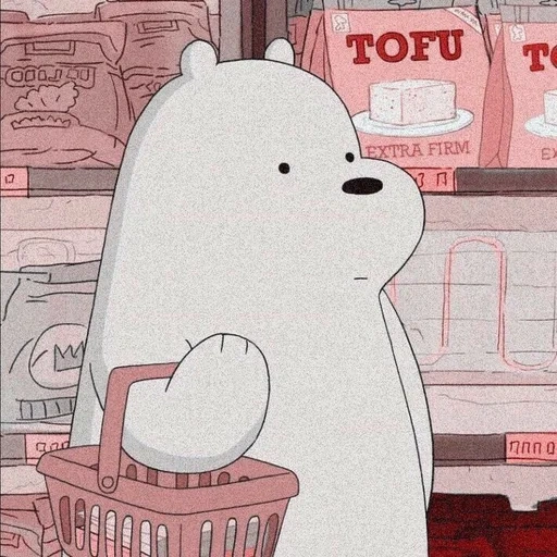 рисунок, вся правда о медведях, we bare bears ice bear, we bare bears белый эстетика, эстетика мультфильм we bare bears