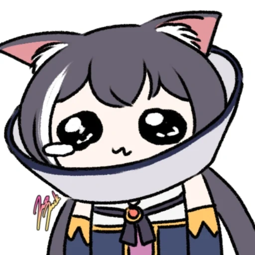 dentro de chibi, animação fofa, animação nyashki, kyaru chibi, sad_kyaru_chan