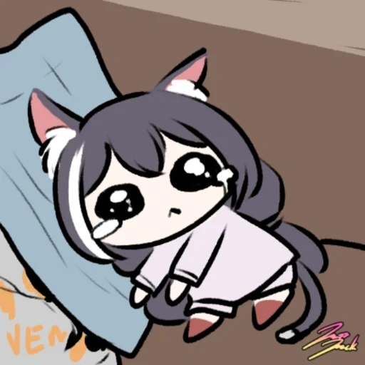 кот, аниме няшки, sad_kyaru_chan, милые кошкодевочки, touhou sumireko meme