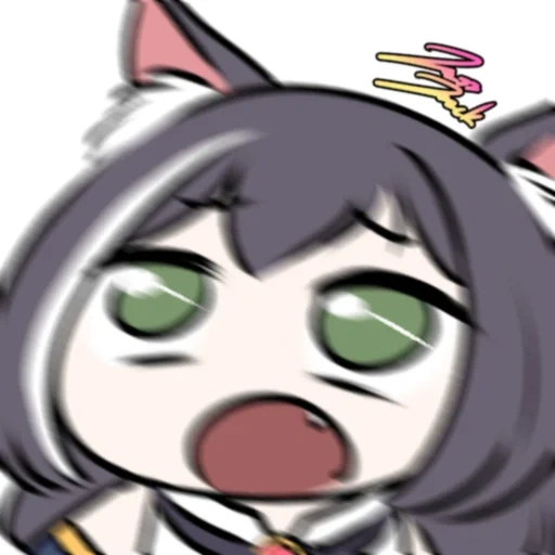 animação, símbolo de expressão, animação neko, sad_kyaru_chan