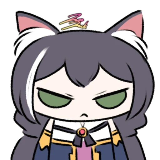 anime neko, kyaru chibi, nico anime art, sad_kyaru_chan, anime charaktere