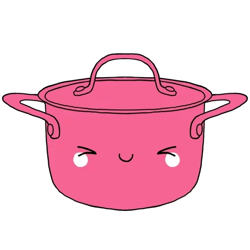 children's pot, pan pattern, pan coloring, vector pan, painted pans for children