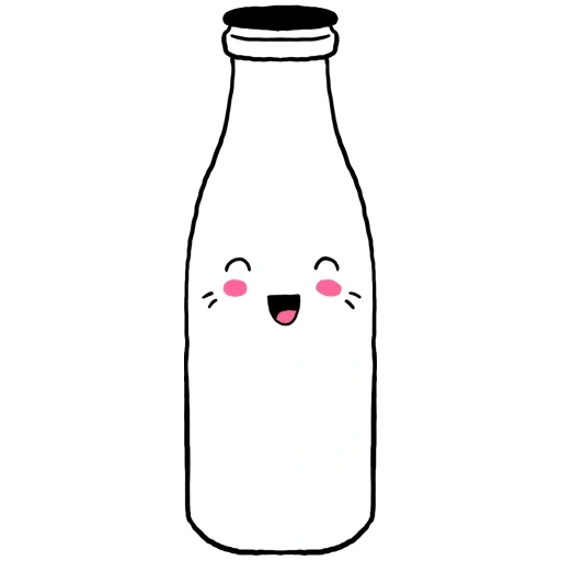 bouteille de lait, une bouteille de lait vide, belles bouteilles de croquis, une bouteille de lait est kawaii, bouteille de lait animée