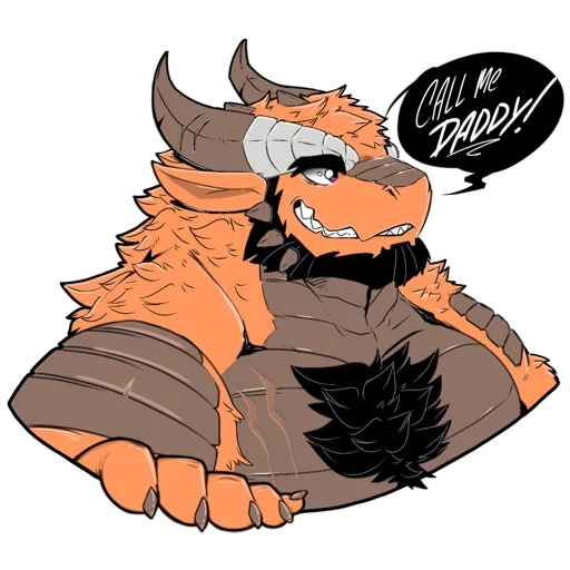 anime, karakter, bull anthro, seni godzilla, karakter monster