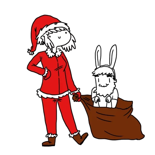 new year, snop christmas, new year's goat, christmas drawing, santa klaus is dear