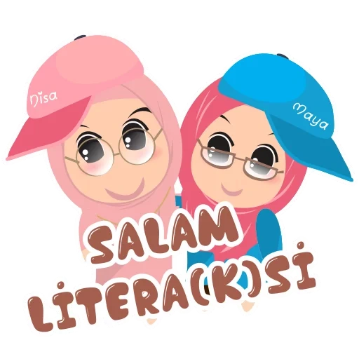 kartun, girl, kartun lucu, gambar kartun, cartoons of two muslim women