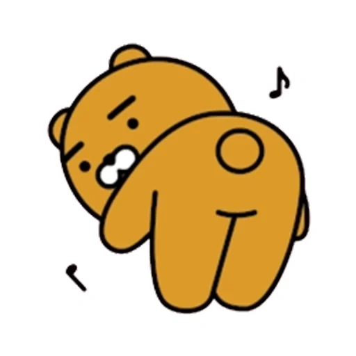 biji cokelat, kakao talk, ryan kakao, line friends