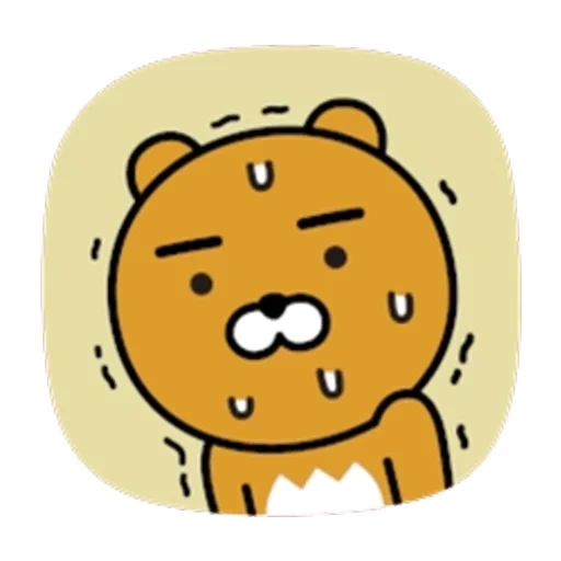 kakaotalk, korean, ryan kakaotalk, ryan kakao friends, bear cocoa is a lot