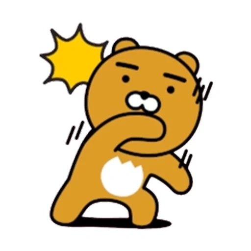 kakaotalk, line friends, ryan kakaotalk, kakaotalk медведь