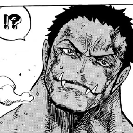 van pismunga, das gesicht von katakuri, katakura manga, one piece comics, lufi vs katakura comics