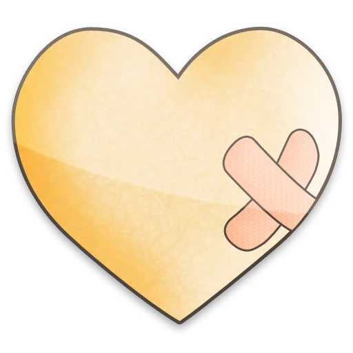 corazón, férula, insignia en forma de corazón, icono en forma de corazón, corazón de katawa shoujo