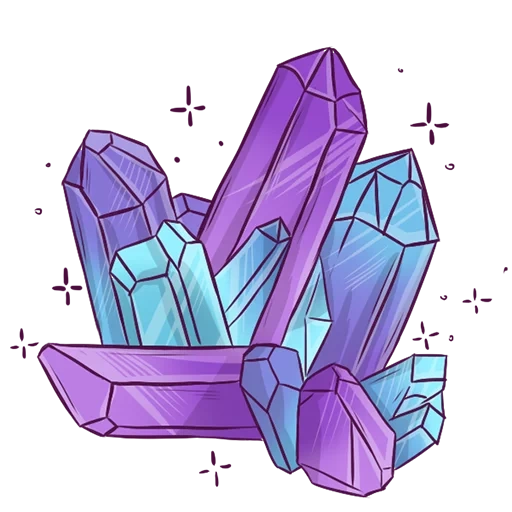 figura, cristal, cristal de rocha, padrão de cristal, cristal roxo