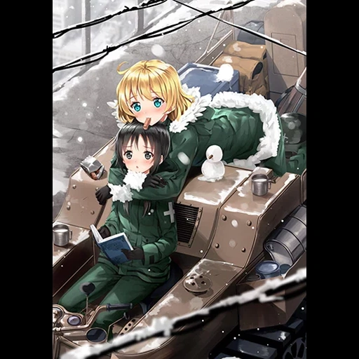 anime, art de l'anime, anime art war, anime tank main vérité, shoujo shuumatsu ryokou