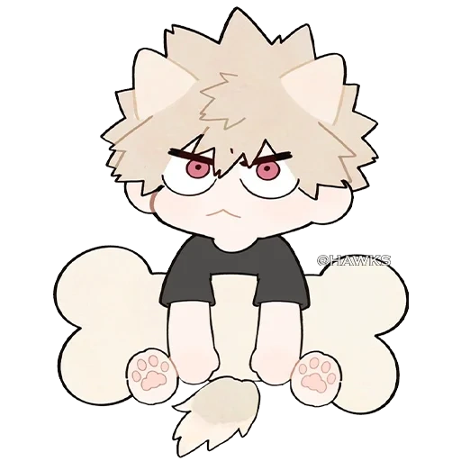 bakugo chibi, chibi bakugou, bakugo katsuki, adesivos katsuki bakugou, bakugo katsuki está feliz