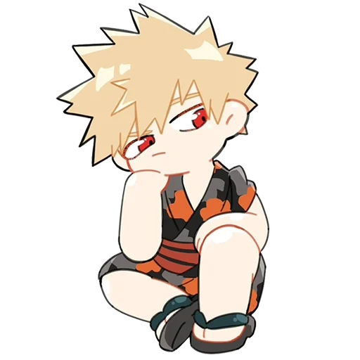 chibi bakugo, kankoko katsuki, kankoko katsuki chibi, anime bakugo katsuki, stickers bakugo katsuki