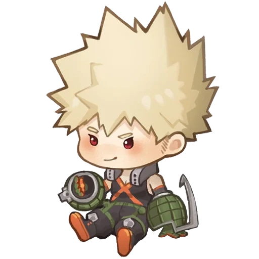 bakugo chibi, chibi baqugou, katsushi shiratani, kankoko katsuki, baqugou kajie chibi