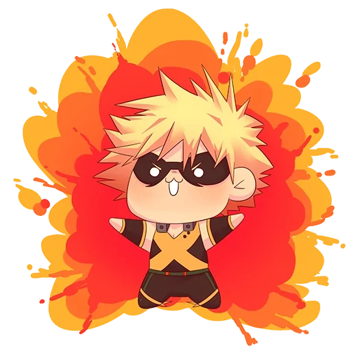 chibi baqugou, bakugo katsuki boom, fruits blancs, baqugou kajie chibi, my heroes academy